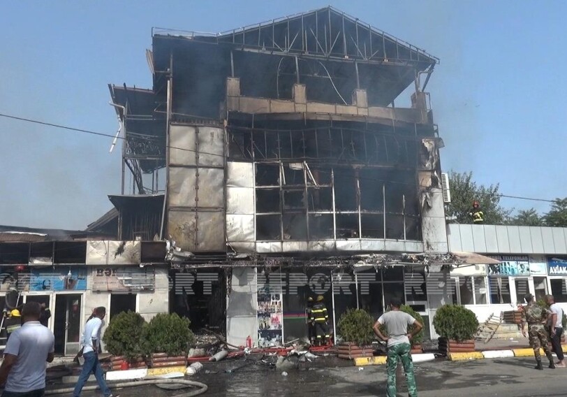 На рынке в Джалилабадском районе произошел пожар (Фото-Видео)