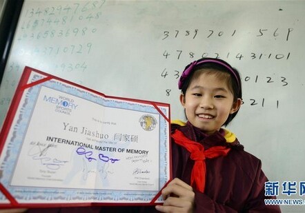 1080 цифр: чемпионкой мира по запоминанию стала 10-летняя китаянка (Фото)