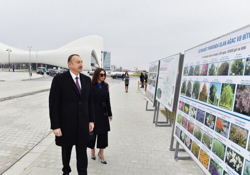 Президент Ильхам Алиев открыл новый парк в Баку (Фото)