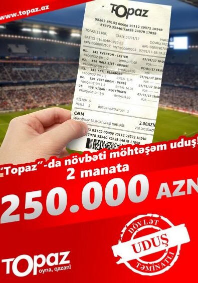 Житель Баку выиграл в Topaz 250 тыс. манатов 