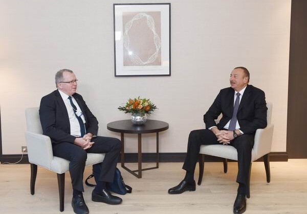 Ильхам Алиев встретился в Давосе с исполнительным директором Statoil (Фото)