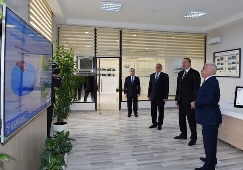 Президент Азербайджана принял участие в открытии подстанции в Саатлы  (Фото)