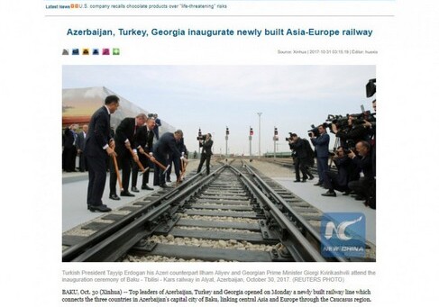 Синьхуа: Баку-Тбилиси-Карс связывает Азию с Европой посредством Кавказского региона