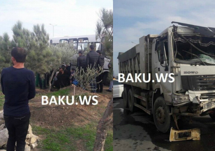 Подробности тяжелого ДТП в Баку: как самосвал протаранил пассажирский автобус (Фото–Видео) 