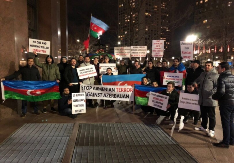 В Бостоне прошла акция протеста азербайджанской общины