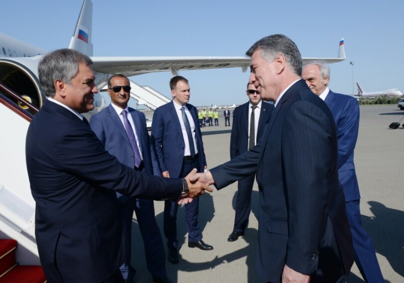 Председатель Госдумы России прибыл в Азербайджан (Фото)