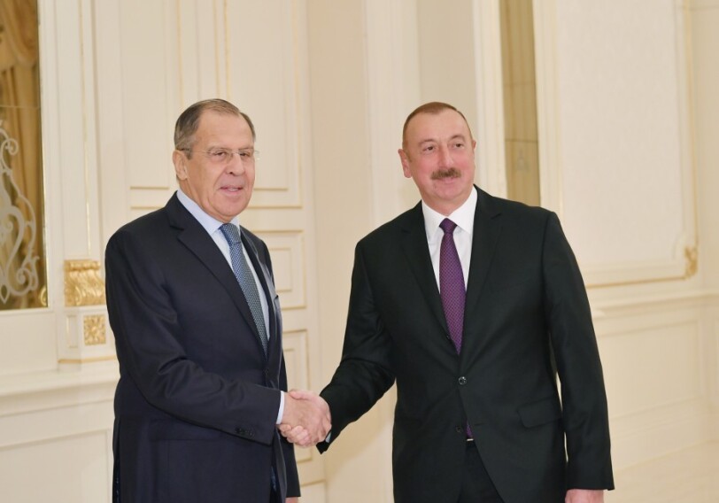 Президент Ильхам Алиев принял министра иностранных дел России (Фото)