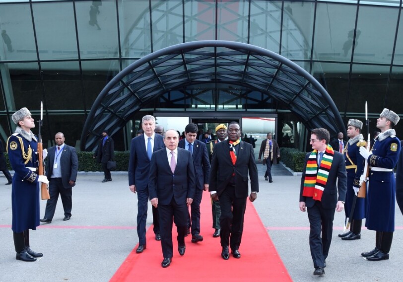 Завершился рабочий визит президента Зимбабве в Азербайджан (Фото)