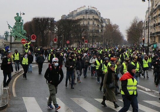 На акцию протеста «желтых жилетов» вышли 84 тыс. французов