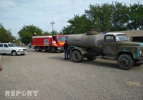 На АЗС в Азербайджане произошел пожар