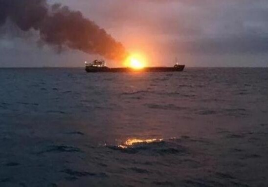 Взрыв﻿ на корабле «Исрафил Гусейнов»,  пострадали 14 человек (Обновлено)﻿
