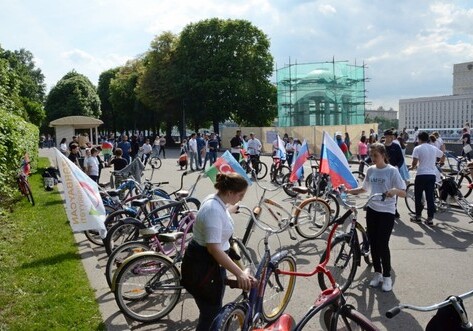 По инициативе Лейлы Алиевой в Москве состоялся велопробег (Фото)