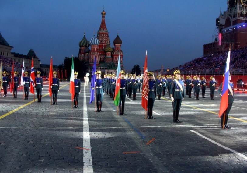Азербайджанский военный оркестр впервые представлен на XII Международном военном музыкальном фестивале «Спасская башня» (Фото-Видео)