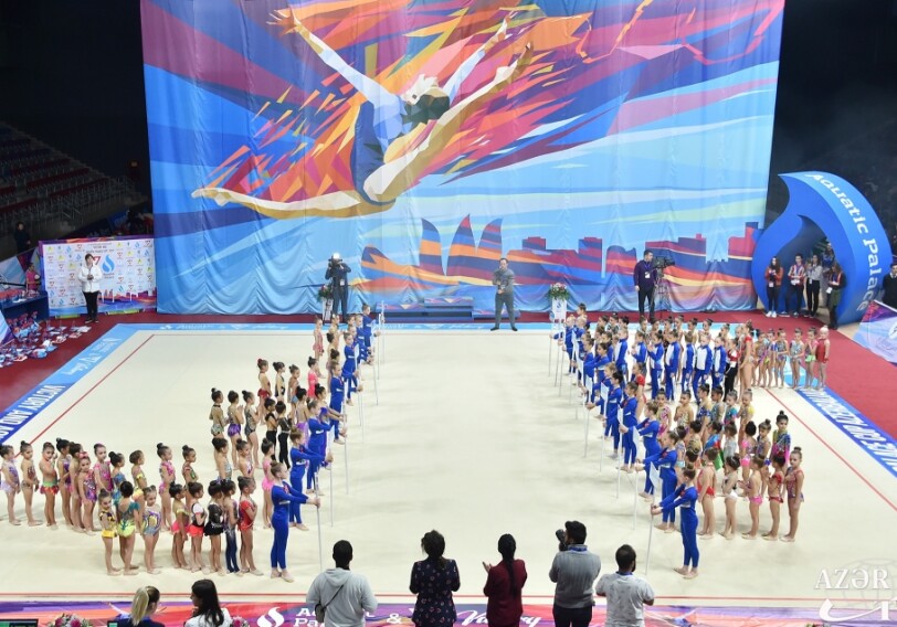 В Баку состоялась церемония открытия международного турнира по художественной гимнастике (Фото)