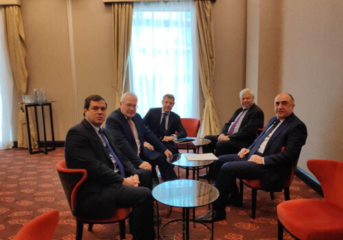 Началась встреча главы МИД Азербайджана с сопредседателями МГ ОБСЕ