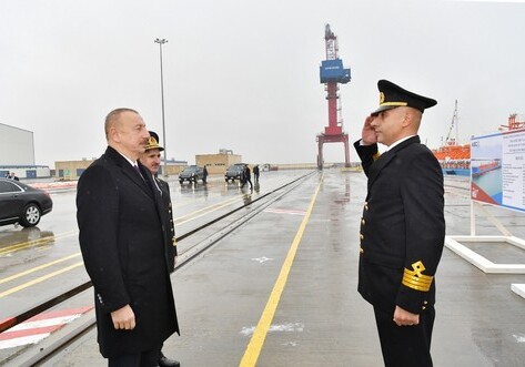 Президент Азербайджана ввел в эксплуатацию первый танкер, построенный на Бакинском судостроительном заводе (Фото-Обновлено)