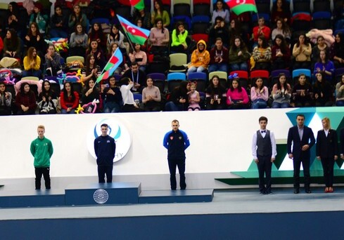 Кубок мира в Баку: награждены победители по прыжкам на акробатической дорожке (Фото)