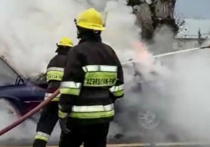 В Баку сгорел пассажирский автобус (Видео-Добавлено)
