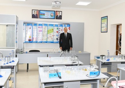 Президент Азербайджана открыл новый корпус школы в Баку (Фото-Видео-Обновлено)