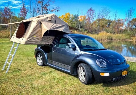 Из пикапа Volkswagen Beetle сделали крошечный кемпер (Фото)