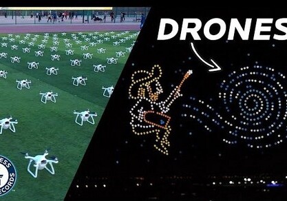 Световое шоу с 600 дронами в Китае побило рекорд Гиннесса (Видео)