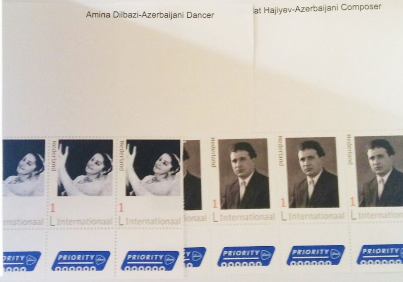 В Нидерландах выпущены почтовые марки «Амина Дильбази» и «Джовдет Гаджиев» (Фото)