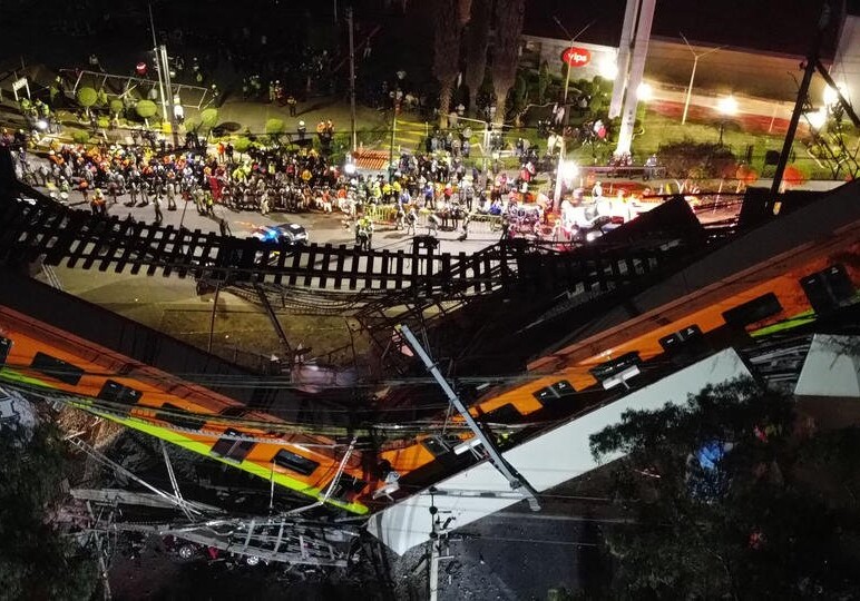 ЧП в Мехико: обрушился метромост, есть погибшие (Видео)
