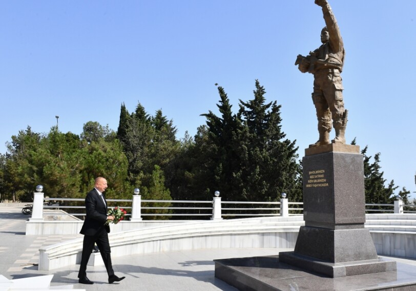 Ильхам Алиев ознакомился с работами по реконструкции в Аллее шехидов Сумгайыта (Фото)