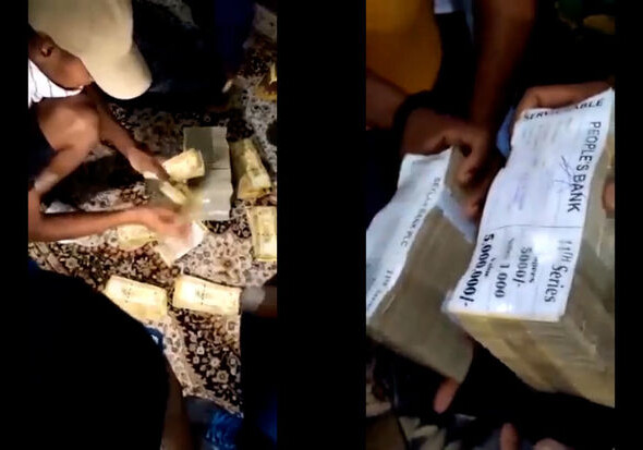 Протестующие нашли в резиденции президента Шри-Ланки миллионы рупий (Видео)