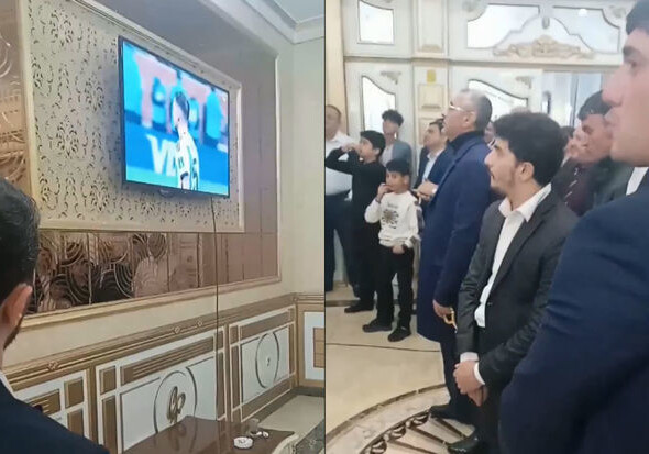 В Баку приостановили свадьбу для просмотра чемпионата мира (Видео)