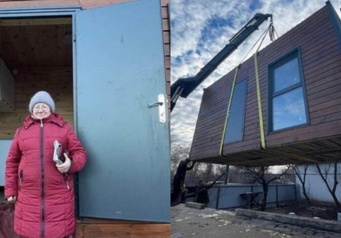 SOCAR установила модульный дом для лишившейся жилья украинской семьи (Фото)