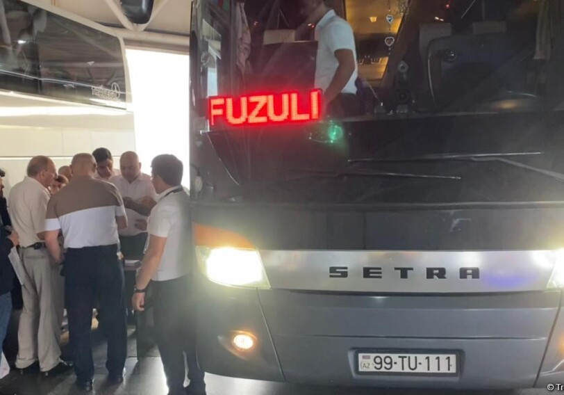 Первый рейсовый пассажирский автобус из Баку прибыл в Физули (Фото-Обновлено)