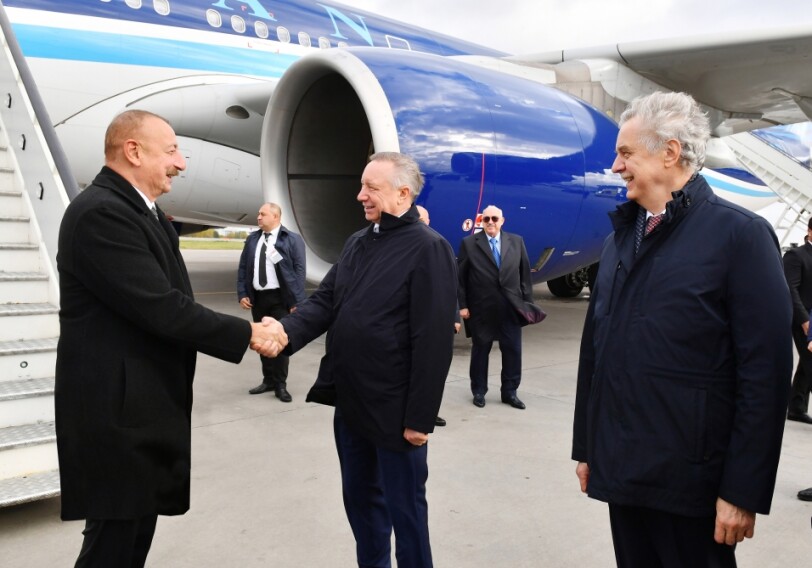 Президент Азербайджана прибыл с рабочим визитом в Российскую Федерацию (Фото-Добавлено)
