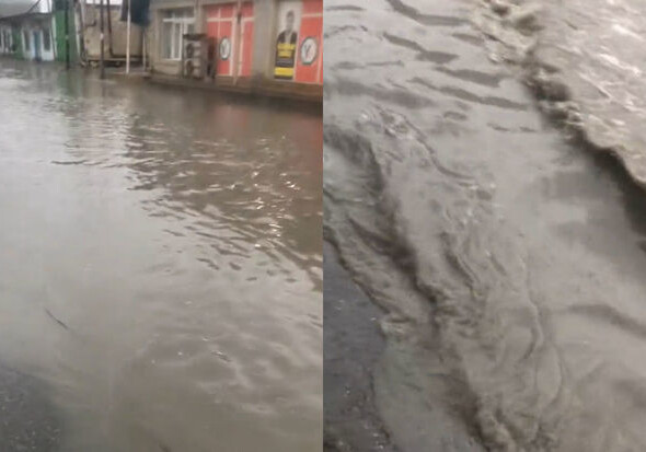 «Пруды» на улицах Баку после дождя (Фото-Видео)