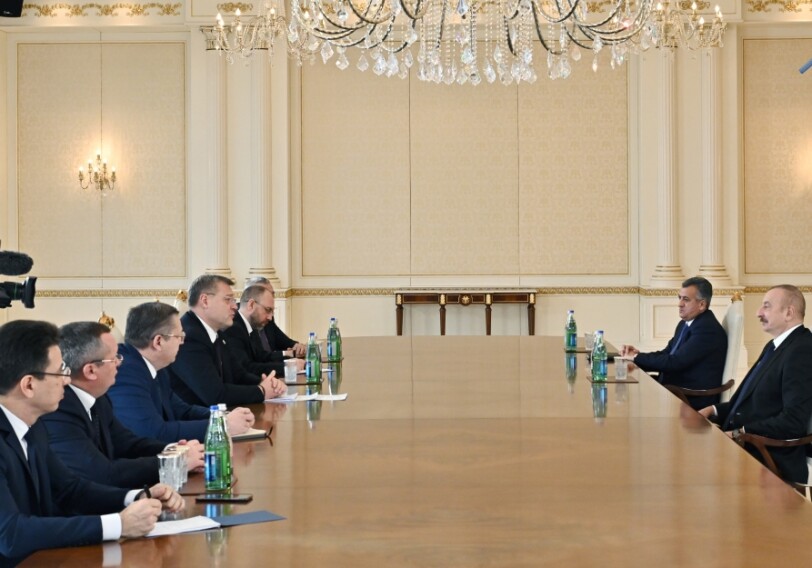 Президент Азербайджана принял астраханского губернатора (Фото)