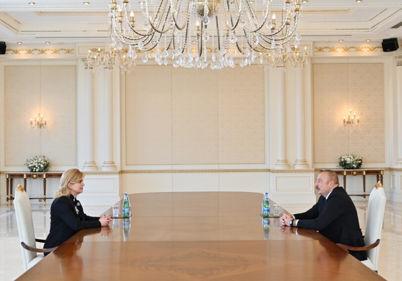 Ильхам Алиев принял бывшего президента Хорватии (Фото)
