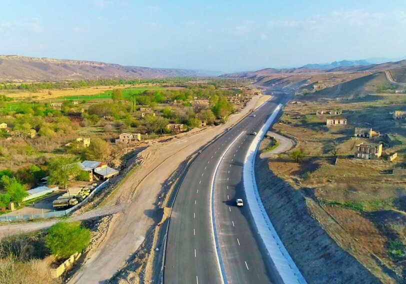 Ускоренно продолжается строительство автодороги Худаферин-Губадлы-Лачин (Фото-Видео)