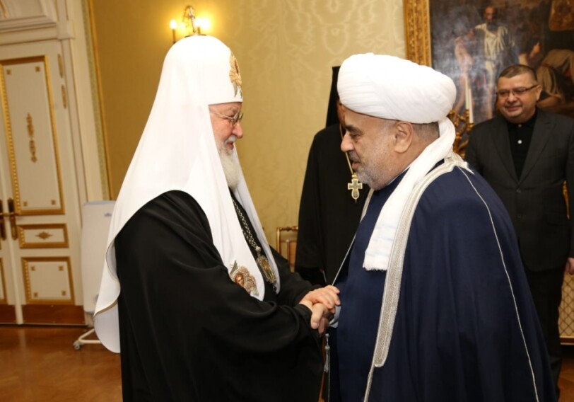 Аллахшукюр Пашазаде встретился с Патриархом Московским и всея Руси (Фото)