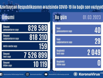 COVID-19 в Азербайджане: выявлено 40 случаев заражения