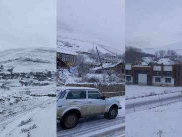 В ряде районов Азербайджана выпал снег (Фото)