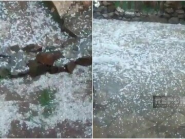 В Огузе и Шемкире выпал град и пошел ливень (Фото-Видео-Добавлено)