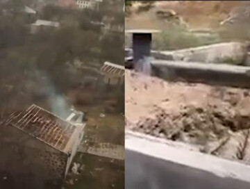 Покидающие Лачин армяне разрушают могилы (Видео)