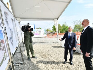 В Шуше заложен фундамент нежилого здания, которое будет построено на улице Карабах (Фото)