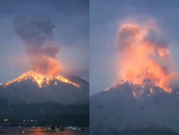 В Японии произошло извержение вулкана Сакурадзима (Видео) 