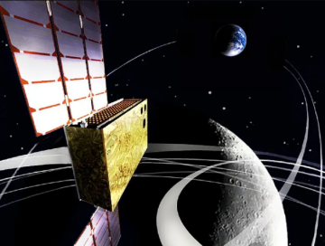 Первый в мире паровой космический корабль летит к Луне