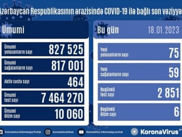 За сутки заразились 75 человек, 6 умерли – Статистика по COVID в Азербайджане