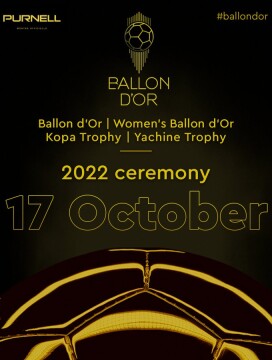 Стала известна дата вручения «Золотого мяча» — 2022