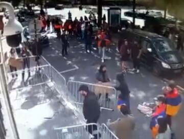 Армяне напали на посольство Азербайджана во Франции (Видео)