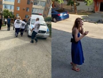 Скандал перед детским приютом в Баку: женщина дважды звонила в полицию (Видео)