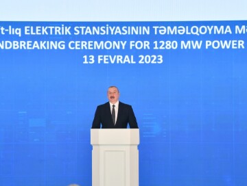 Ильхам Алиев принял участие в церемонии закладки фундамента крупнейшей ТЭС периода независимости (Фото-Обновлено)